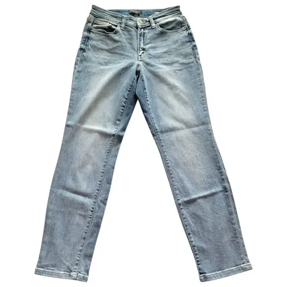 Judy Blue Boyfriend Denim Jeans Mid Rise Waist Stretchy Cotton Blend Size 3 / 26 - Picture 2 of 8